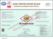 ISO 14001 Environmental Management System Certificate